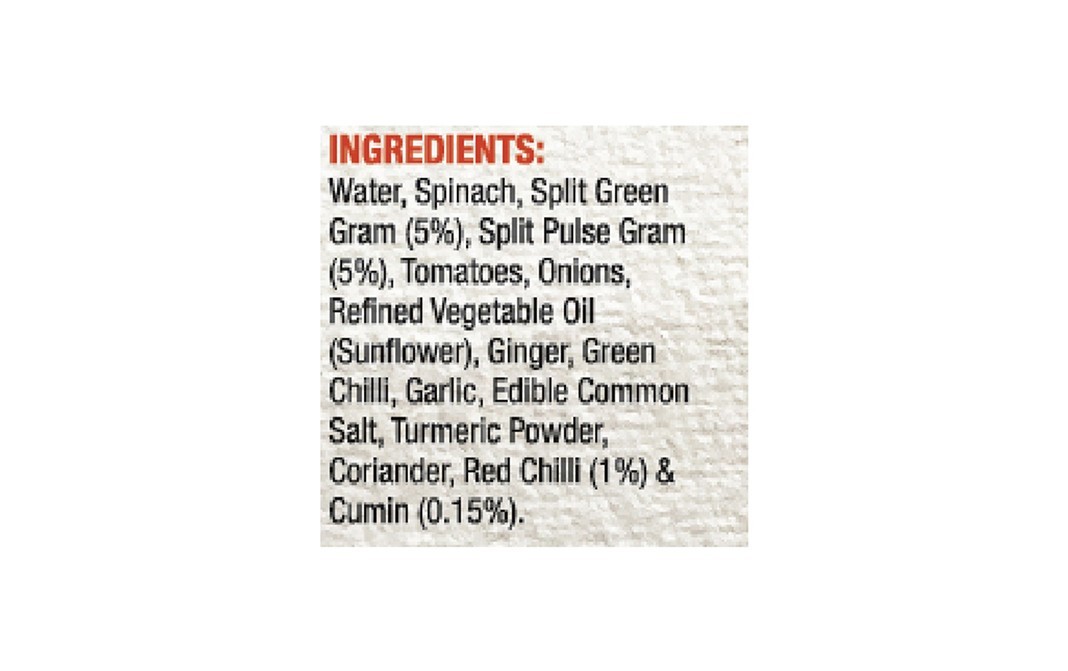 Haldiram's Minute Khana Dal Palak    Pack  300 grams